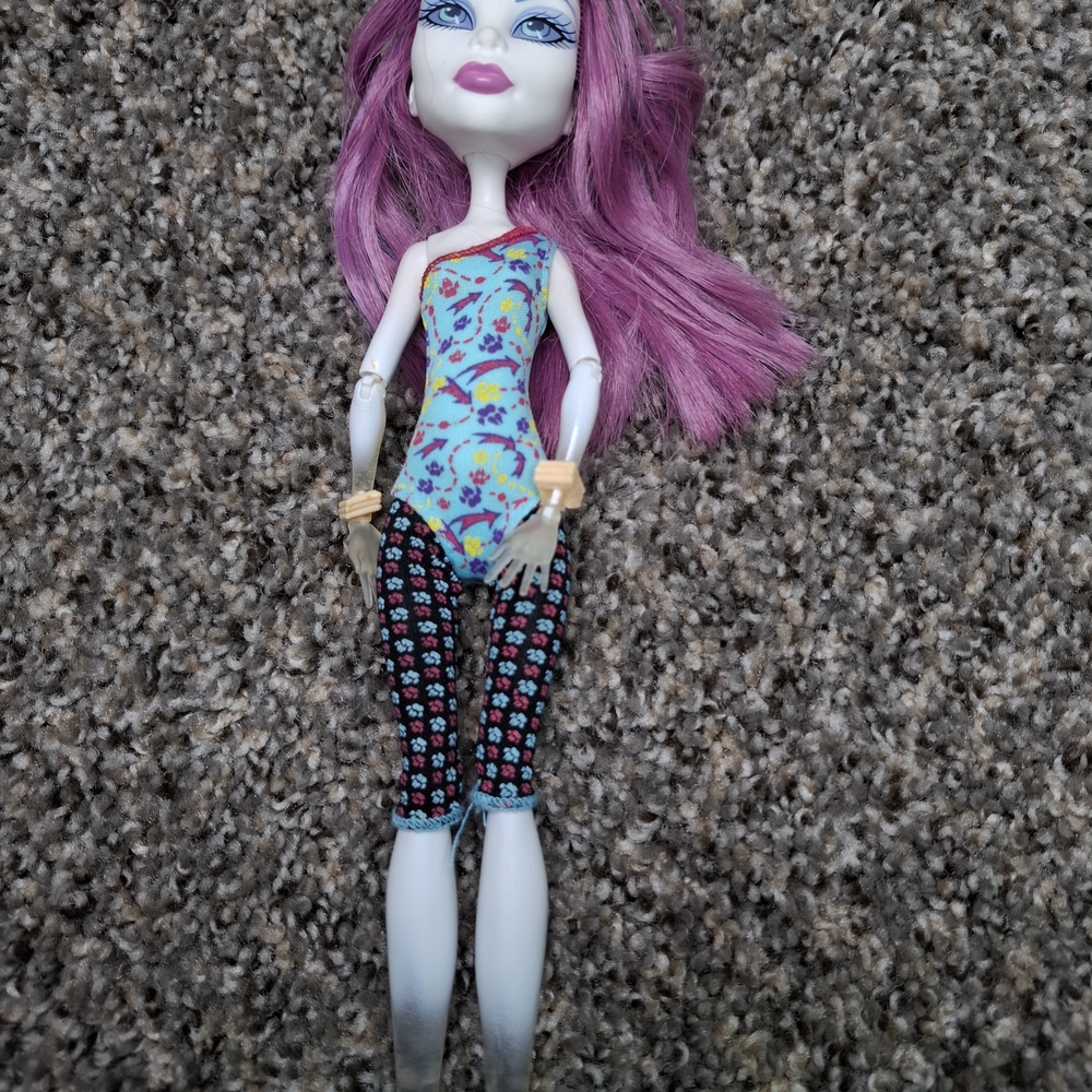 Monster High Doll Spectra  with Pink Hair and Blue Outfit